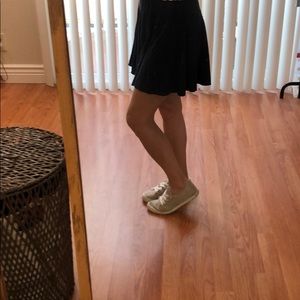 Brandy Melville faux velour navy blue skirt